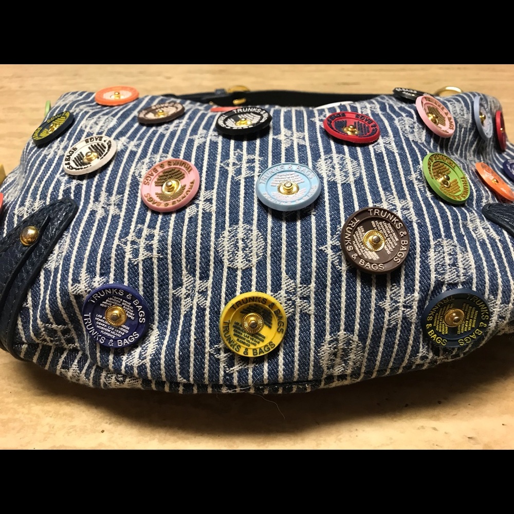 Denim Unique Rubber Button Purse